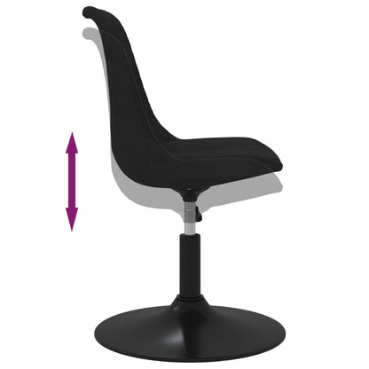 Esszimmerstühle 4 Stk. Drehbar Schwarz Samt