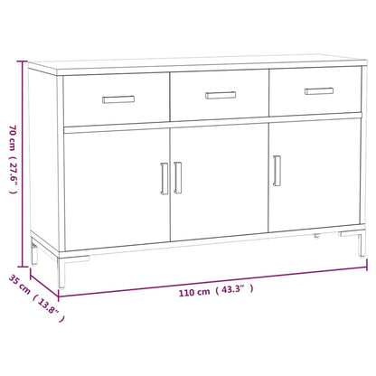 Sideboard Agnes in Braun aus Kiefer-Massivholz