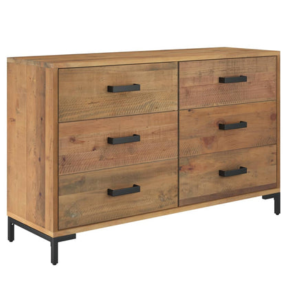 Sideboard Henriette Braun 110x35x70 cm Massivholz Kiefer