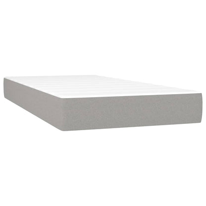 Boxspringbett Matilda inkl. Topper Hellgrau 200x200 cm Stoff