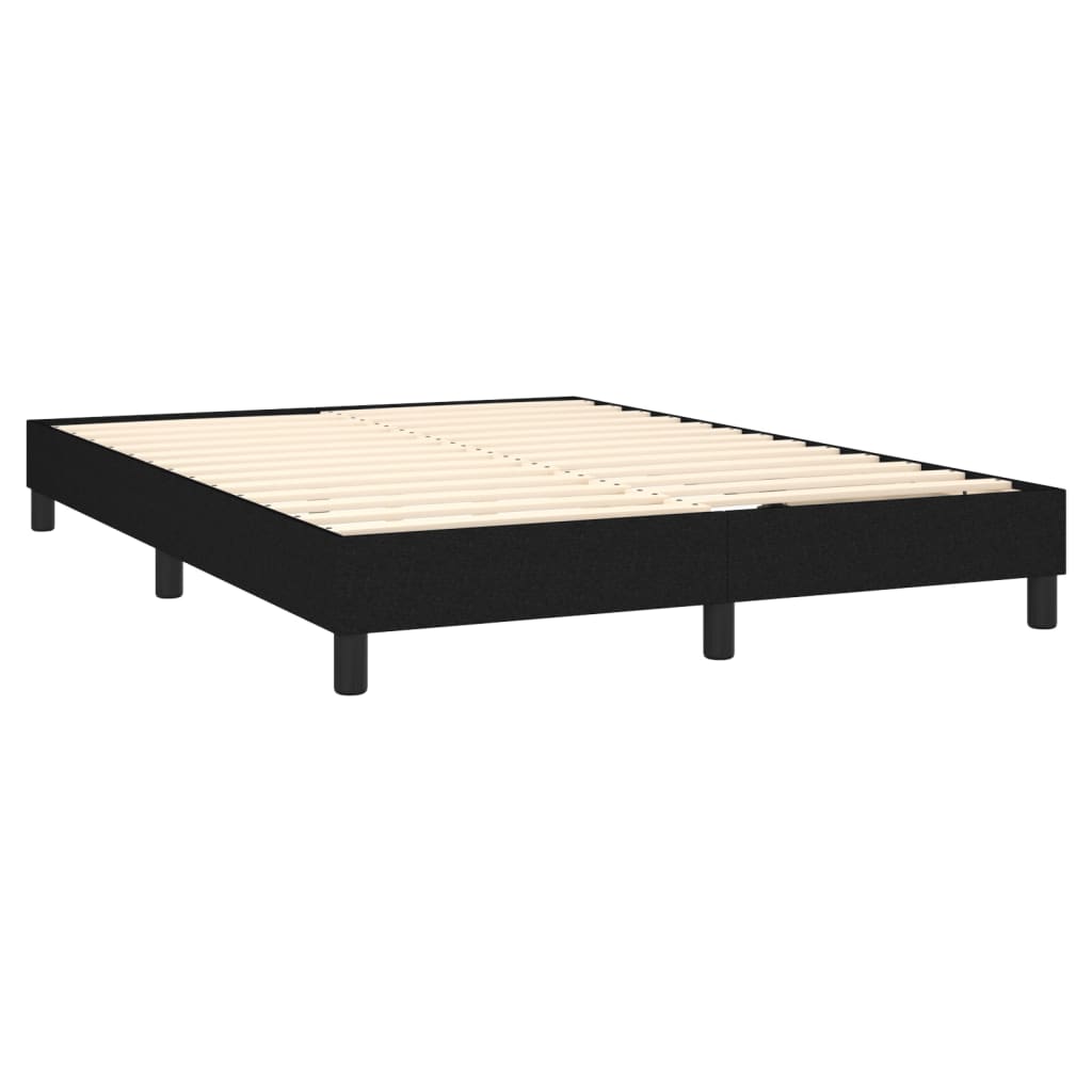 Boxspringbett Sandro inkl. Topper Schwarz 140x200 cm Stoff