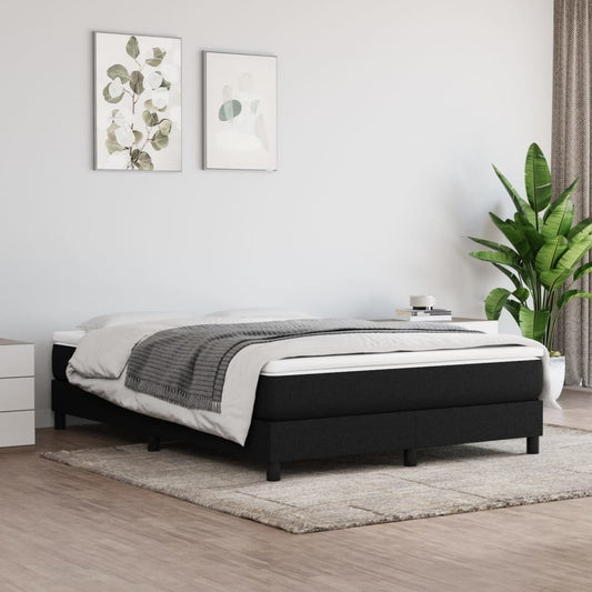 Boxspringbett Sandro inkl. Topper Schwarz 140x200 cm Stoff