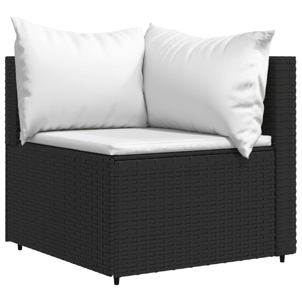 Garten-Lounge-Set "Elisabeth"  mit Kissen in Schwarz