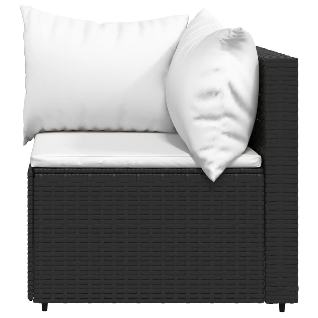 Garten-Lounge-Set "Elisabeth"  mit Kissen in Schwarz